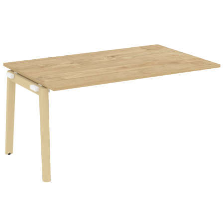 Проходной наборный элемент переговорного стола на деревянных опорах Onix Wood OW.NPRG-4 1580x980x750 (Тиквуд Светлый/Дуб Светлый)