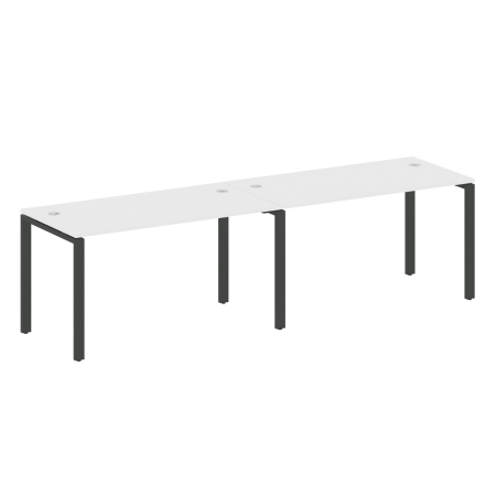 Рабочая станция на 2 раб.места Metal System Style БП.СМ-2.3 2800x720x750 (Белый/Антрацит металл)
