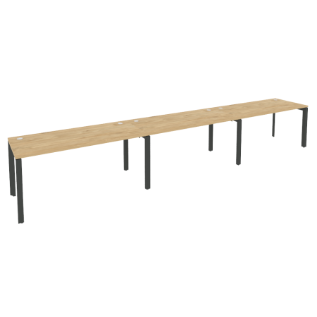 Рабочая станция на П-образном м/к Onix O.MP-RS-3.4.7 4740x720x750 (Тиквуд Светлый/Черный металл)