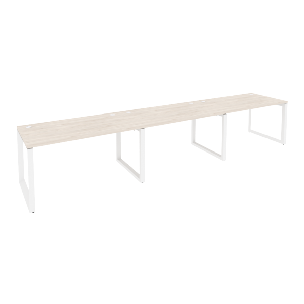 Рабочая станция на О-образном м/к Onix O.MO-RS-3.3.8 4140x800x750 (Денвер Светлый/Белый Металл)