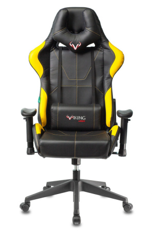 Кресло игровое Zombie VIKING 5 AERO черный/желтый эко.кожа с подголов. крестов. пластик (Желтый) Кресло игровое Zombie VIKING 5 AERO черный/желтый эко.кожа с подголов. крестов. пластик (Желтый)