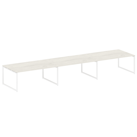 Переговорный стол 3 столешницы Metal System Style БО.ПРГ-3.5 5400x1235x750 (Акация/Антрацит металл)