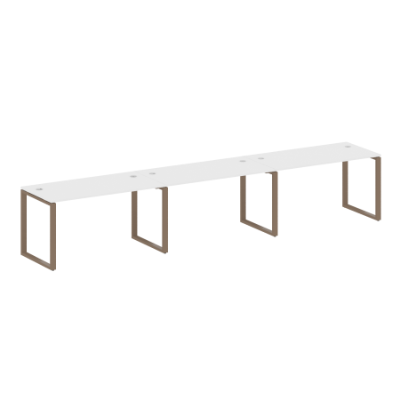 Рабочая станция Metal System Style БО.СМ-3.3 4200x720x750 (Белый/Мокко металл)
