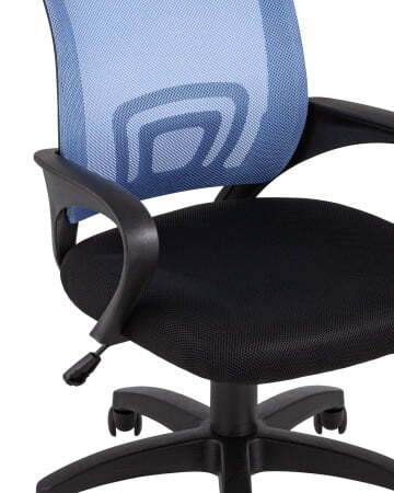 Кресло офисное TopChairs Simple голубое (Компьютерное кресло Simple голубой) Кресло офисное TopChairs Simple голубое (Компьютерное кресло Simple голубой)
