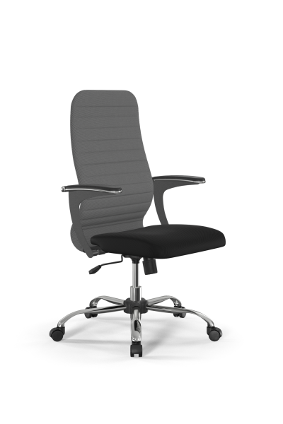 Кресло для руководителя Метта Sit 8 B2-10U - UMF(X1) /Uh02/Wh00/U1mL-b(M09.B21.G20.W01) (Светло-серый | Черный)