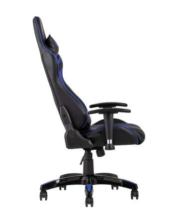 Кресло игровое TopChairs Corvette синее (Геймерское кресло Corvette черный, синий)