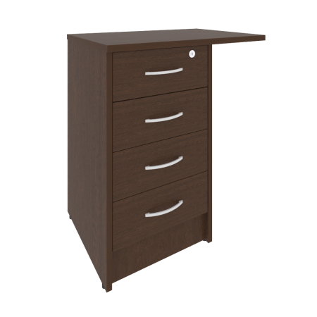 Тумба приставная с замком Riva А.ТП-4.3F-S 680x450x750 (Венге)