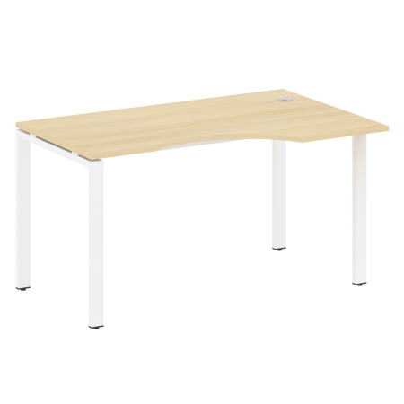 Стол криволинейный правый Metal System Style БП.СА-2 Пр 1400x900x750 (Акация/Белый металл)