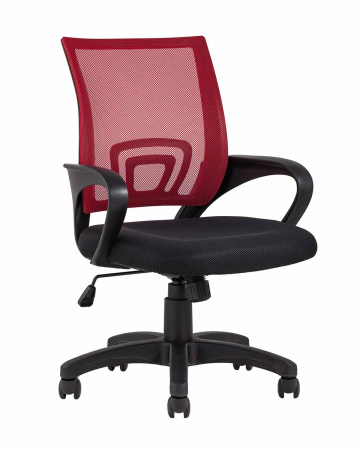Кресло офисное TopChairs Simple красное (Компьютерное кресло Simple красный)