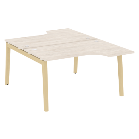 Рабочая станция на деревянных опорах Onix Wood OW.D.SA-2 1380x1995x750 (Дуб Аризона/Дуб Светлый)