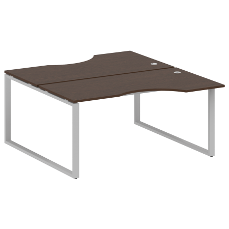 Рабочая станция криволинейная Metal System Style БО.РАС-СА-2.1 1600x1835x750 (Венге Цаво/Серый металл)