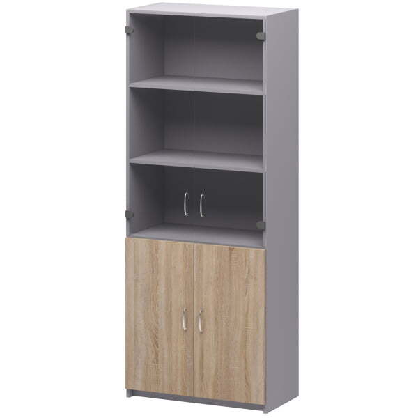 Офисный шкаф Бюджет 2553 716x349x1810 (Дуб сонома) Офисный шкаф Бюджет 2553 716x349x1810 (Дуб сонома)