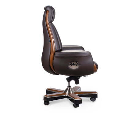 Кресло офисное / Трон / коричневая кожа (Коричневый)