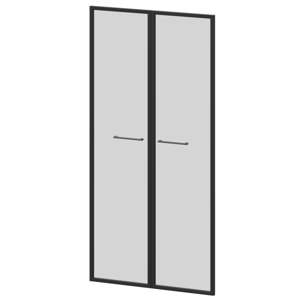 Фасады рамочные стеклянные Кортез KZF-48RS(Ч) 784x20x1564 (Тонированный)