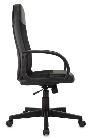 Кресло руководителя CH-808AXSN черный текстиль/эко.кожа крестов. пластик (Черный)