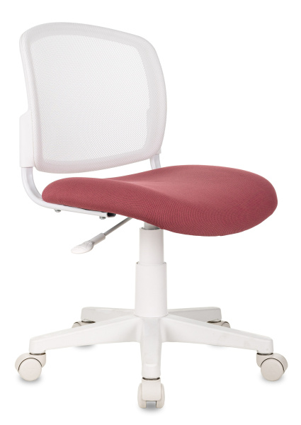 Кресло детское CH-W296NX белый TW-15 сиденье розовый 26-31 сетка/ткань крестов. пластик пластик белы (Розовый)