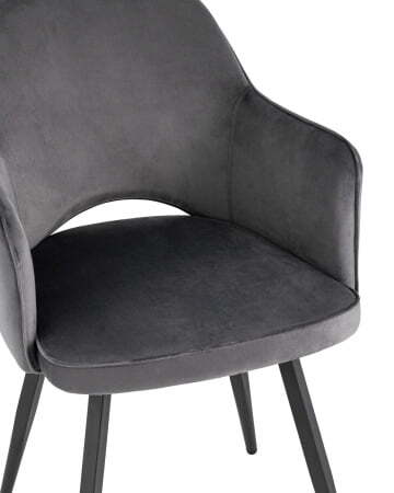 Стул Венера вращающийся велюр серый (Стул Венера серый)