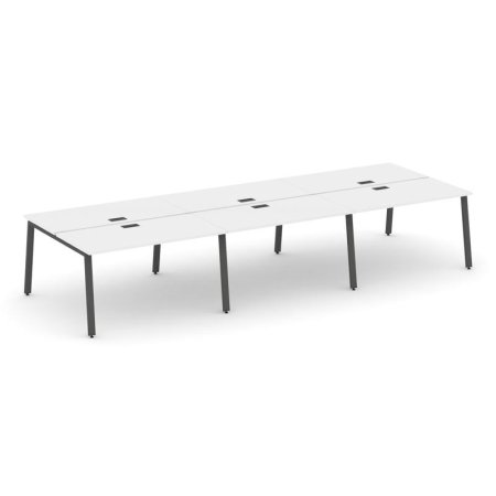 Рабочая станция 2-х сторонняя SN-6A.DRS-082 (3540х1632х750) (Белый/Металл Антрацит)