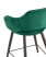 Стул полубарный Саймон велюр тёмно-зелёный (Стул полубарный Саймон темно-зеленый)