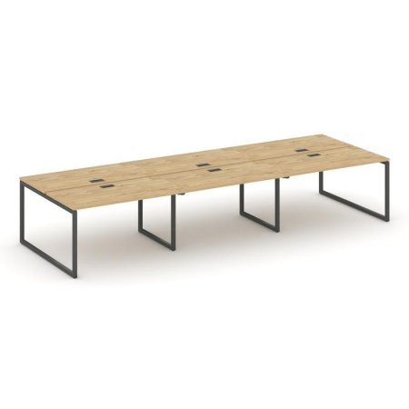 Рабочая станция 2-х сторонняя SN-4O.DRS-062 (3540х1232х750) (Тиквуд Светлый/Металл Антрацит)
