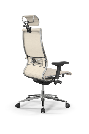 Кресло для руководителя Метта Samurai L2-7D - Infinity /Kc04/Nc04/D04P/H2cL-3D(M26.B32.G25.W03) (Молочный)