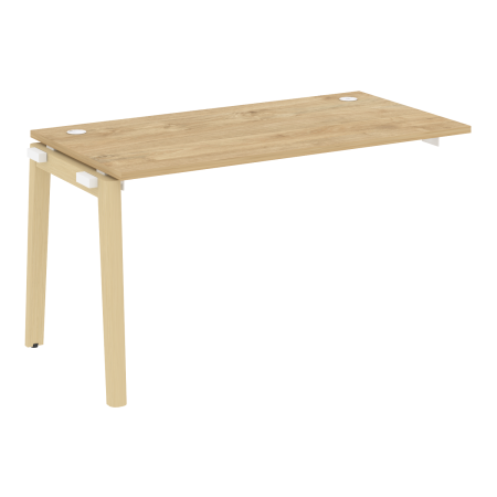 Наборный элемент рабочей станции на деревянных опорах Onix Wood OW.1.NRS-3.7 1380x720x750 (Тиквуд Светлый/Дуб Светлый)