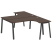 Рабочая станция криволинейная Metal System Style БА.РАС-СА-2.4 1600x2435x750 (Дуб Наварра/Серый металл)