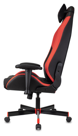 Кресло игровое Knight Neon черный/красный соты эко.кожа с подголов. крестов. металл (Черный | Красный)