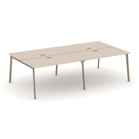 Рабочая станция 4 места ES.D.RS-4.3-LP (2760х1500х750) (Капучино/Металл Латте)