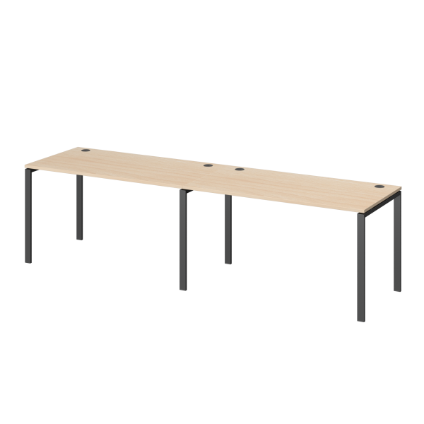 Бенч линейный на 2 рабочих места Арго-М АМБЛ-002.60 2400x600x760 (Бук/Антрацит)