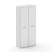 Шкаф широкий высокий Cross CR.ST-103 white (896x460x2000) (Базальт UM-Лакобель Черный)