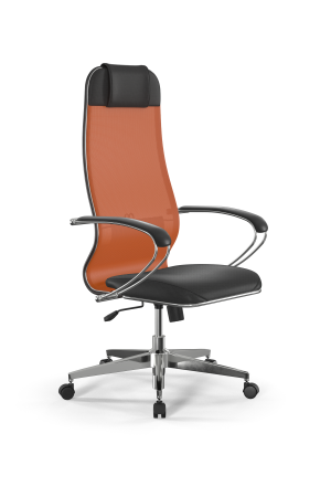 Кресло для руководителя Метта Sit 10 B1-115K - T+Extra /Um00/Wm12/K1cL(M09.B22.G18.W02) (Черный | Оранжевый)