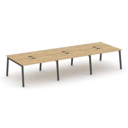Рабочая станция 2-х сторонняя SN-5A.DRS-062 (3540х1232х750) (Тиквуд Светлый/Металл Антрацит)