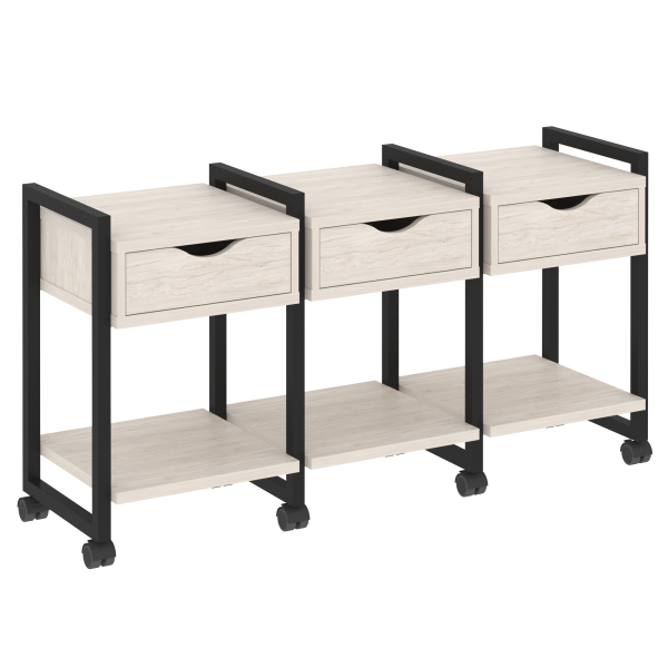 Тумба на колесных опорах наборная VR.L-TN-4.K 1440x460x767 (Денвер Светлый/Черный металл)