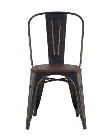 Стул TOLIX WOOD черный патина золото (Стул Tolix черный, платина-золото) Стул TOLIX WOOD черный патина золото (Стул Tolix черный, платина-золото)