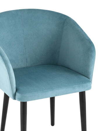 Кресло Ральф велюр пыльно-голубой (Стул-кресло Ральф пыльно-голубой)