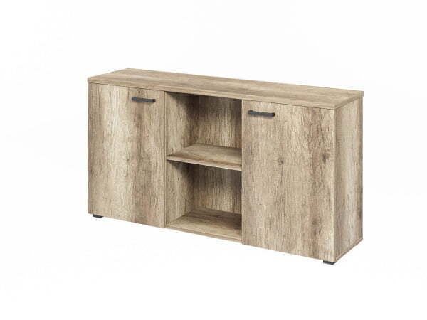 Тумба приставная к 2м столам с экраном L-681 1419х376х750 (Дуб Каньон)