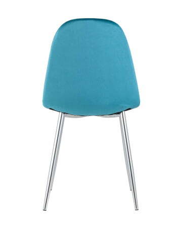 Стул Валенсия велюр темно-бирюзовый хромированные ножки (Стул Валенсия темно-бирюзовый)