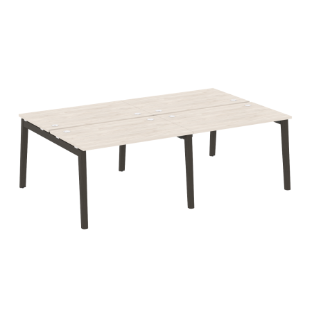 Рабочая станция на деревянных опорах Onix Wood OW.D.RS-4.2.7 2360x1475x750 (Денвер Светлый/Дуб Темный)