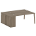 Рабочая станция с шкафом-купе на А-образном м/к Metal System Style БА.РС-СШК-1.4 Т 2010x1475x750 (Дуб наварра/Серый металл)