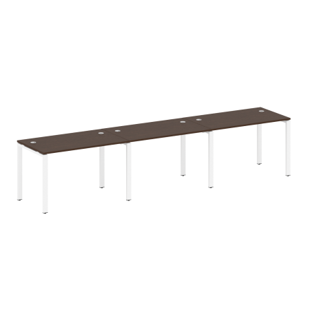 Рабочая станция на 3 раб. места Metal System Style БП.СМ-3.2 3600x720x750 (Венге Цаво/Белый металл)