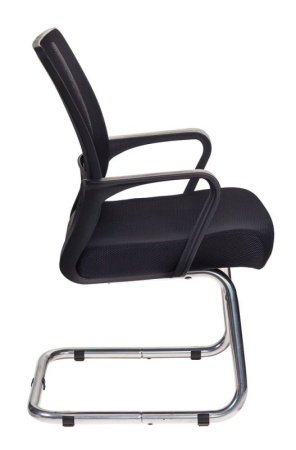 Кресло MC-209 черный TW-01 TW-11 сетка/ткань полозья металл серебристый (Черный) Кресло MC-209 черный TW-01 TW-11 сетка/ткань полозья металл серебристый (Черный)