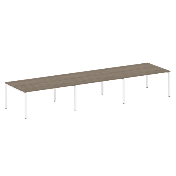 Переговорный стол 3 столешницы Metal System Style БП.ПРГ-3.4 4800x1235x750 (Вяз/Белый металл) Переговорный стол 3 столешницы Metal System Style БП.ПРГ-3.4 4800x1235x750 (Вяз/Белый металл)