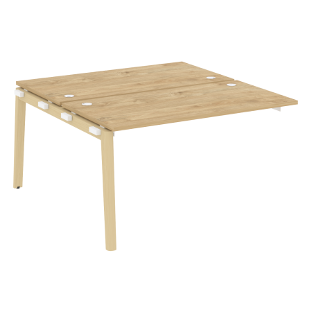 Наборный элемент рабочей станции на деревянных опорах Onix Wood OW.2.NRS-3.7 1380x1475x750 (Тиквуд Светлый/Дуб Светлый)