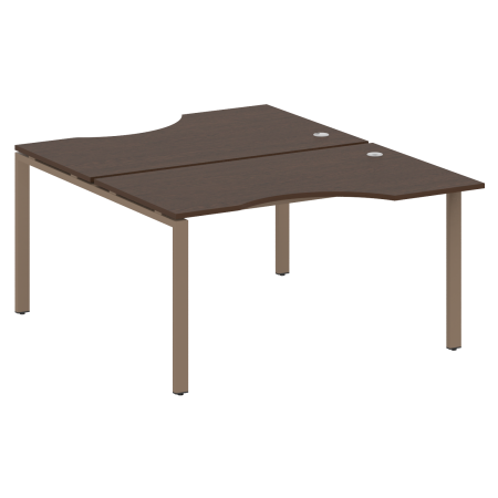 Рабочая станция криволинейная Metal System Style БП.РАС-СА-2.2 1400x1835x750 (Венге Цаво/Мокко металл)
