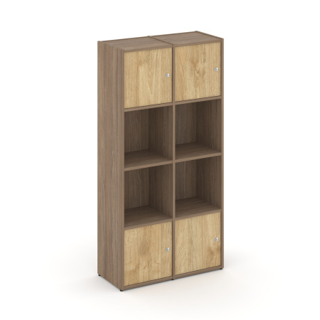 Стеллаж Locker Plus LK.K-005 798x350x1593 (Дуб Аризона | Тиквуд Светлый)