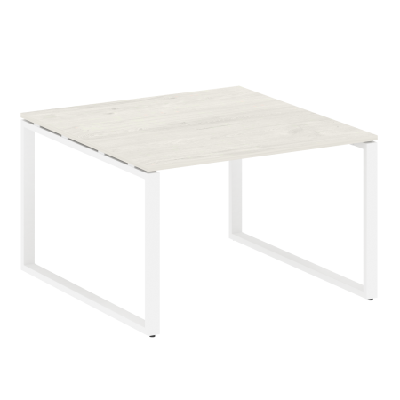 Переговорный стол 1 столешница Metal System Style БО.ПРГ-1.2 1200x1235x750 (Дуб Наварра/Белый металл)