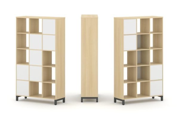 Набор стеллажа 1 сторонний, 5 ярусов SN.NS-531 (1121х400х1982) (Акация Лорка/Белый/Металл Антрацит) Набор стеллажа 1 сторонний, 5 ярусов SN.NS-531 (1121х400х1982) (Акация Лорка/Белый/Металл Антрацит)