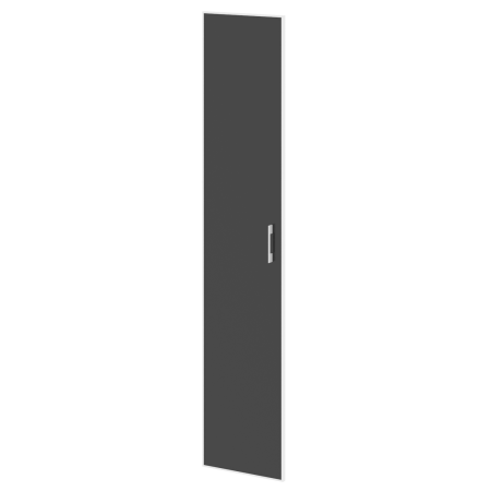 Дверь стеклянная черная левое в раме высокое Lacobel LT.S-1 R (L) Black (Черный)