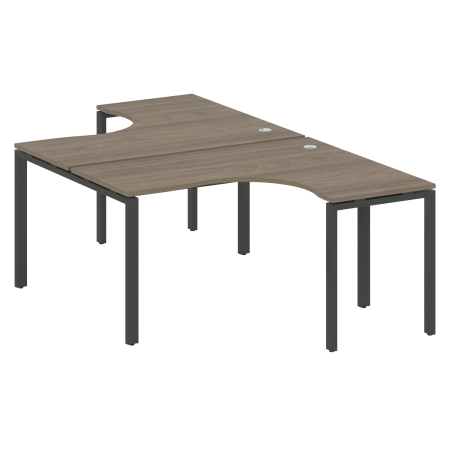 Рабочая станция криволинейная Metal System Style БП.РАС-СА-2.3 1400x2435x750 (Вяз/Антрацит металл)